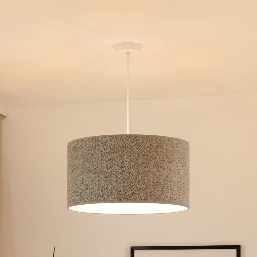 Brilagi - Κρεμαστό φωτιστικό οροφής BOUCLE ROLLER 1xE27/15W/230V διάμετρος 45 cm γκρι