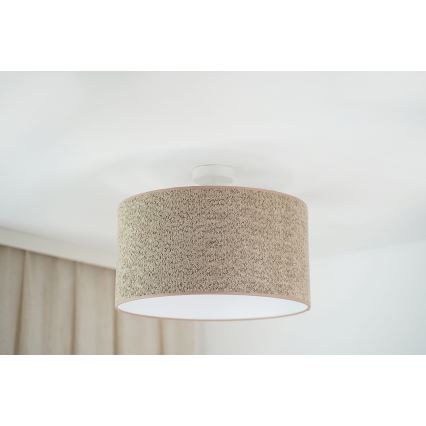 Brilagi - Κρεμαστό φωτιστικό οροφής BOUCLE ROLLER 1xE27/15W/230V διάμετρος 45 cm καφέ