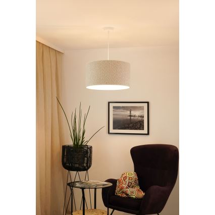 Brilagi - Κρεμαστό φωτιστικό οροφής BOUCLE ROLLER 1xE27/15W/230V διάμετρος 45 cm κρεμ