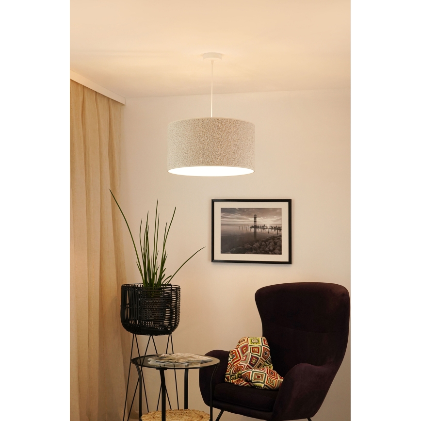 Brilagi - Κρεμαστό φωτιστικό οροφής BOUCLE ROLLER 1xE27/15W/230V διάμετρος 45 cm κρεμ