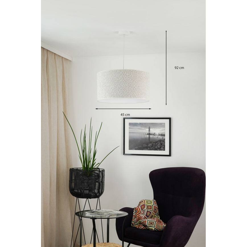 Brilagi - Κρεμαστό φωτιστικό οροφής BOUCLE ROLLER 1xE27/15W/230V διάμετρος 45 cm κρεμ