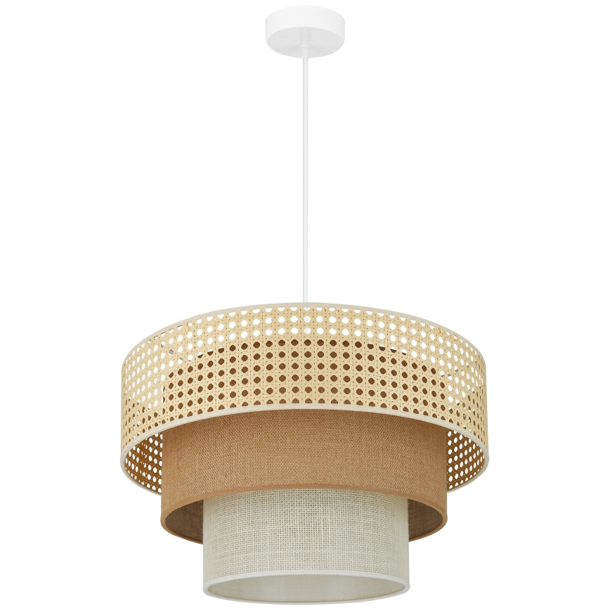 Brilagi - Κρεμαστό φωτιστικό οροφής CEDAR LUNETA 1xE27/15W/230V διάμετρος 45 cm μπεζ/καφέ/κρεμ