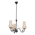 Brilagi - Κρεμαστό φωτιστικό οροφής COTTAGE 3xE14/40W/230V μαύρο/καφέ