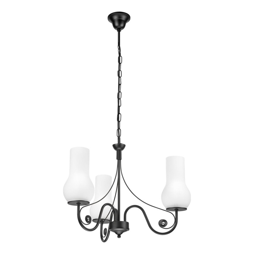 Brilagi - Κρεμαστό φωτιστικό οροφής COTTAGE 3xE14/40W/230V μαύρο/λευκό
