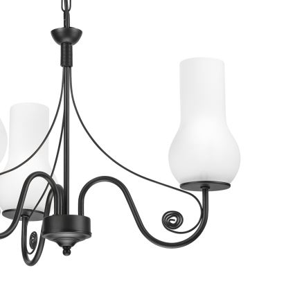 Brilagi - Κρεμαστό φωτιστικό οροφής COTTAGE 3xE14/40W/230V μαύρο/λευκό