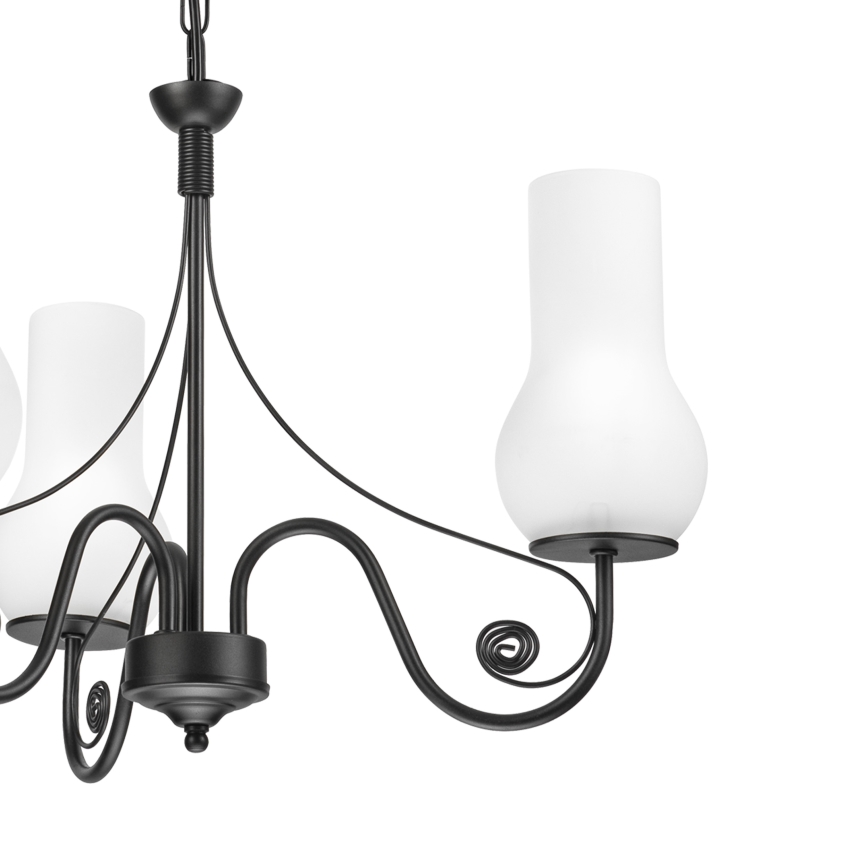 Brilagi - Κρεμαστό φωτιστικό οροφής COTTAGE 3xE14/40W/230V μαύρο/λευκό