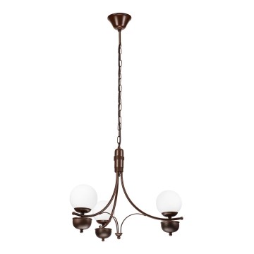 Brilagi - Κρεμαστό φωτιστικό οροφής COTTAGE 3xG9/40W/230V δρυς/λευκό