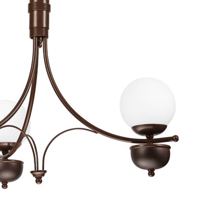 Brilagi - Κρεμαστό φωτιστικό οροφής COTTAGE 3xG9/40W/230V δρυς/λευκό