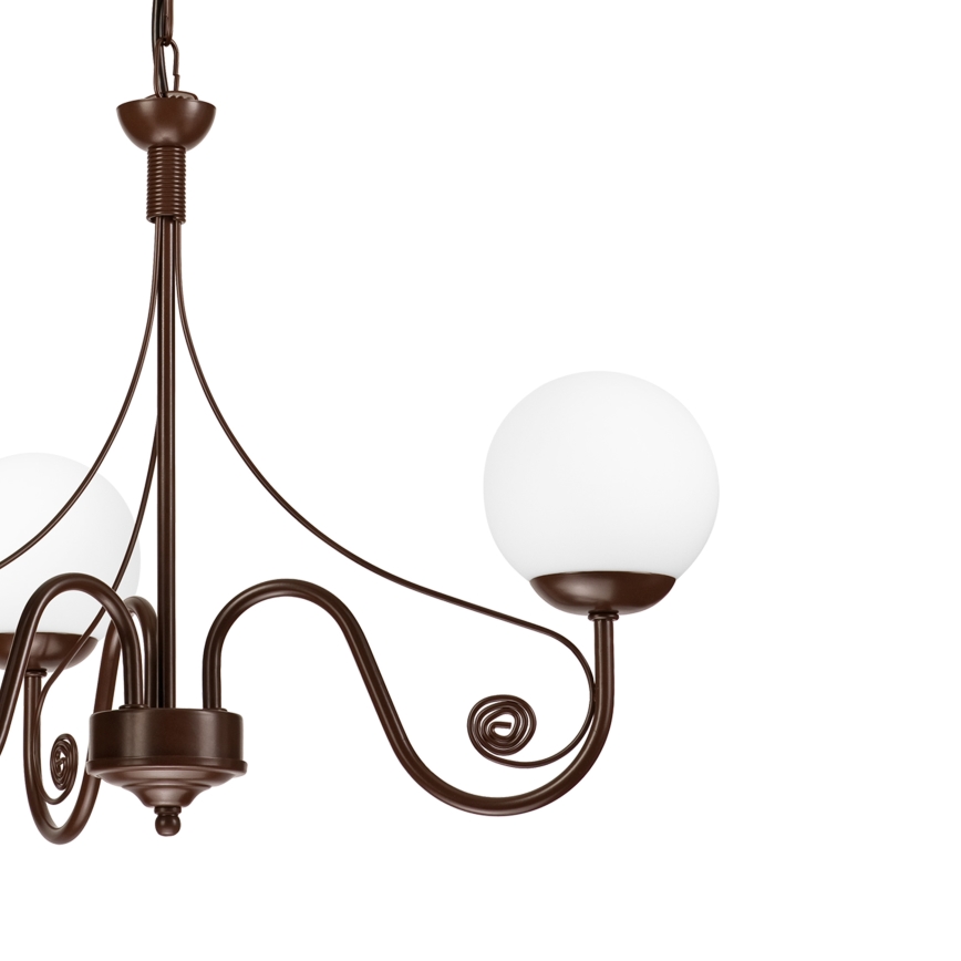 Brilagi - Κρεμαστό φωτιστικό οροφής COTTAGE 3xG9/40W/230V καφέ/λευκό