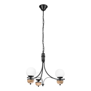 Brilagi - Κρεμαστό φωτιστικό οροφής COTTAGE 3xG9/40W/230V οξιά/λευκό
