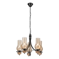 Brilagi - Κρεμαστό φωτιστικό οροφής COTTAGE 5xE14/40W/230V οξιά/καφέ