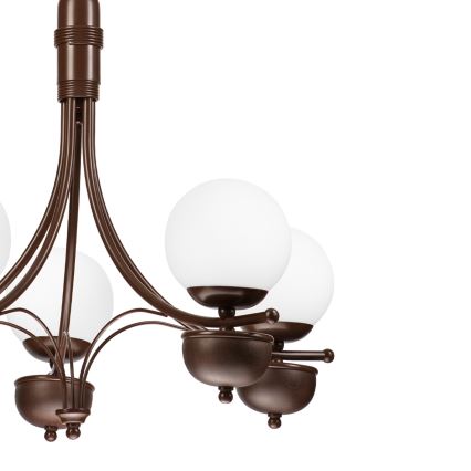 Brilagi - Κρεμαστό φωτιστικό οροφής COTTAGE 5xG9/40W/230V δρυς/λευκό
