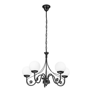 Brilagi - Κρεμαστό φωτιστικό οροφής COTTAGE 5xG9/40W/230V μαύρο/λευκό