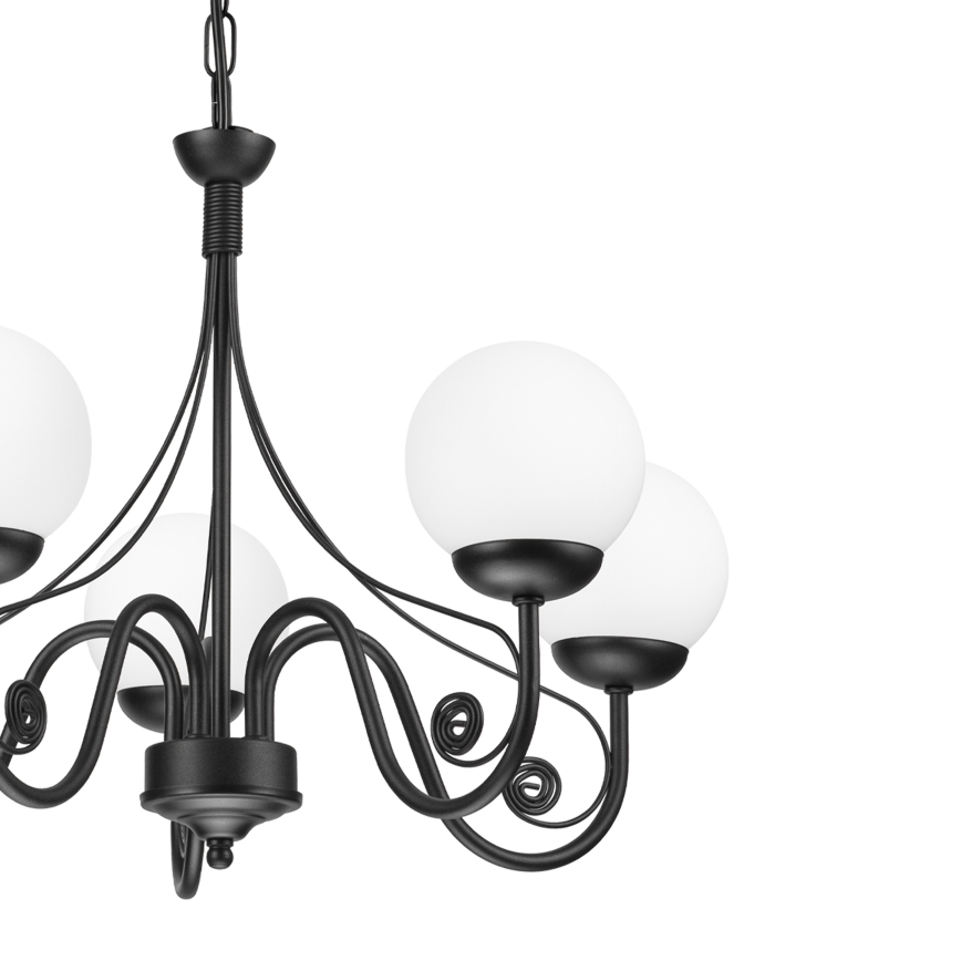 Brilagi - Κρεμαστό φωτιστικό οροφής COTTAGE 5xG9/40W/230V μαύρο/λευκό
