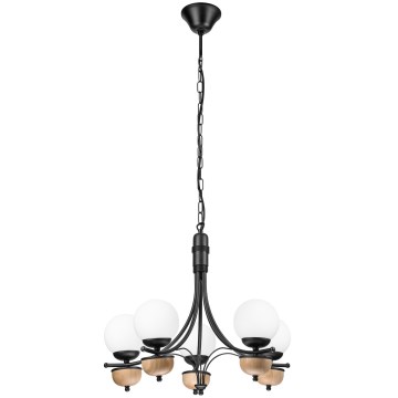 Brilagi - Κρεμαστό φωτιστικό οροφής COTTAGE 5xG9/40W/230V οξιά/λευκό