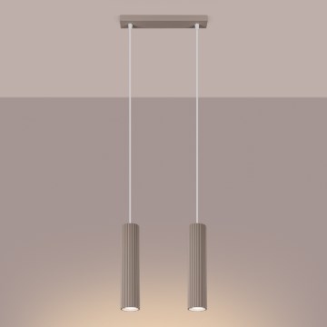 Brilagi - Κρεμαστό φωτιστικό οροφής CRESTO 2xGU10/10W/230V taupe