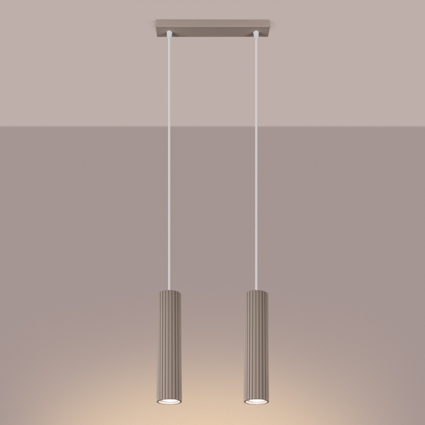 Brilagi - Κρεμαστό φωτιστικό οροφής CRESTO 2xGU10/10W/230V taupe