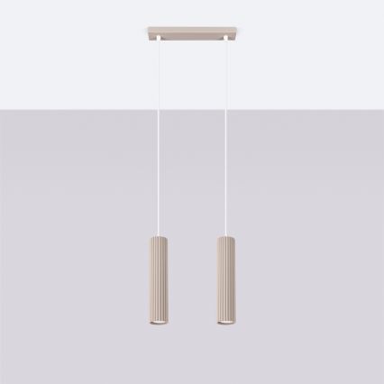 Brilagi - Κρεμαστό φωτιστικό οροφής CRESTO 2xGU10/10W/230V taupe