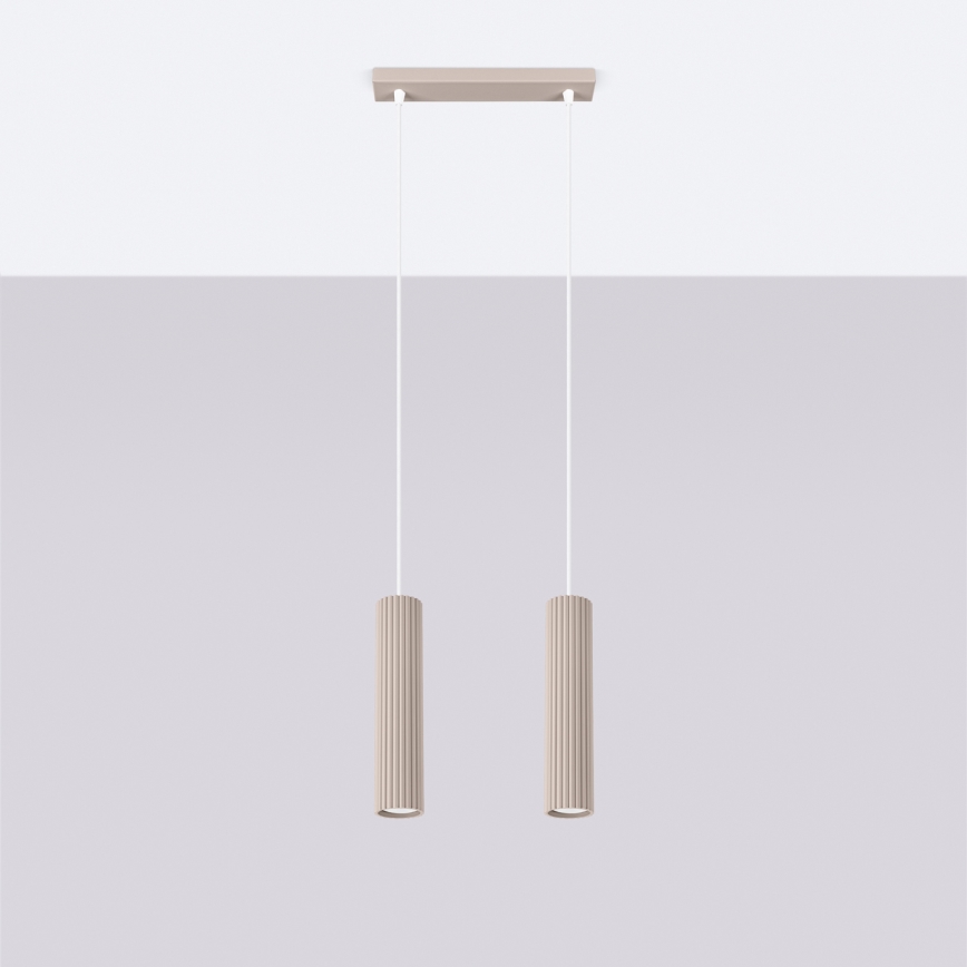 Brilagi - Κρεμαστό φωτιστικό οροφής CRESTO 2xGU10/10W/230V taupe