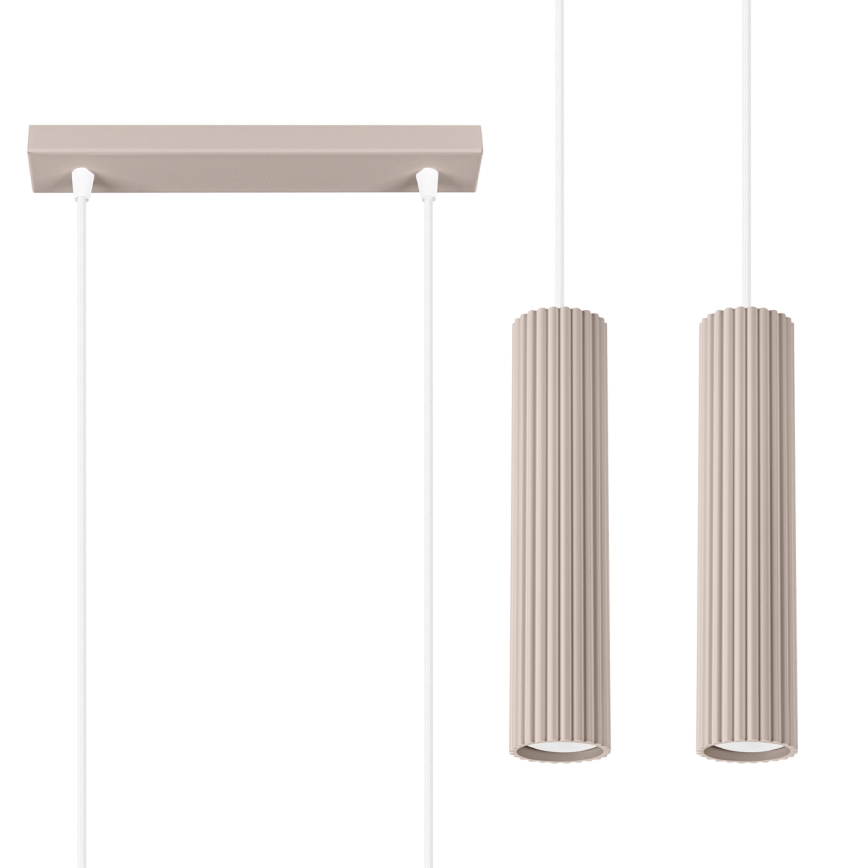 Brilagi - Κρεμαστό φωτιστικό οροφής CRESTO 2xGU10/10W/230V taupe