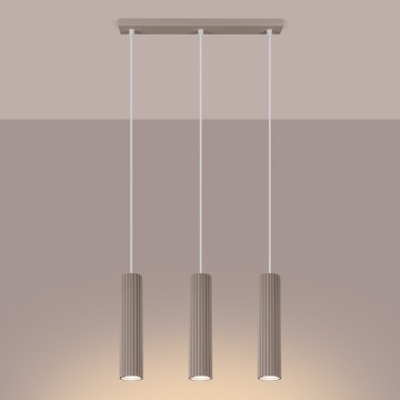 Brilagi - Κρεμαστό φωτιστικό οροφής CRESTO 3xGU10/10W/230V taupe