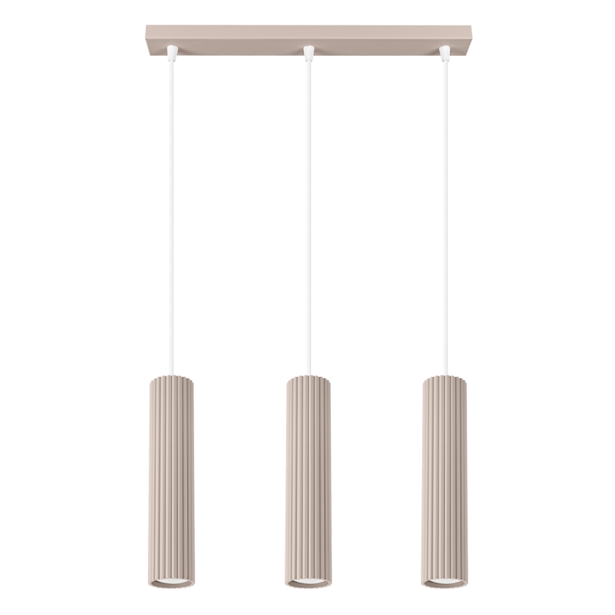 Brilagi - Κρεμαστό φωτιστικό οροφής CRESTO 3xGU10/10W/230V taupe