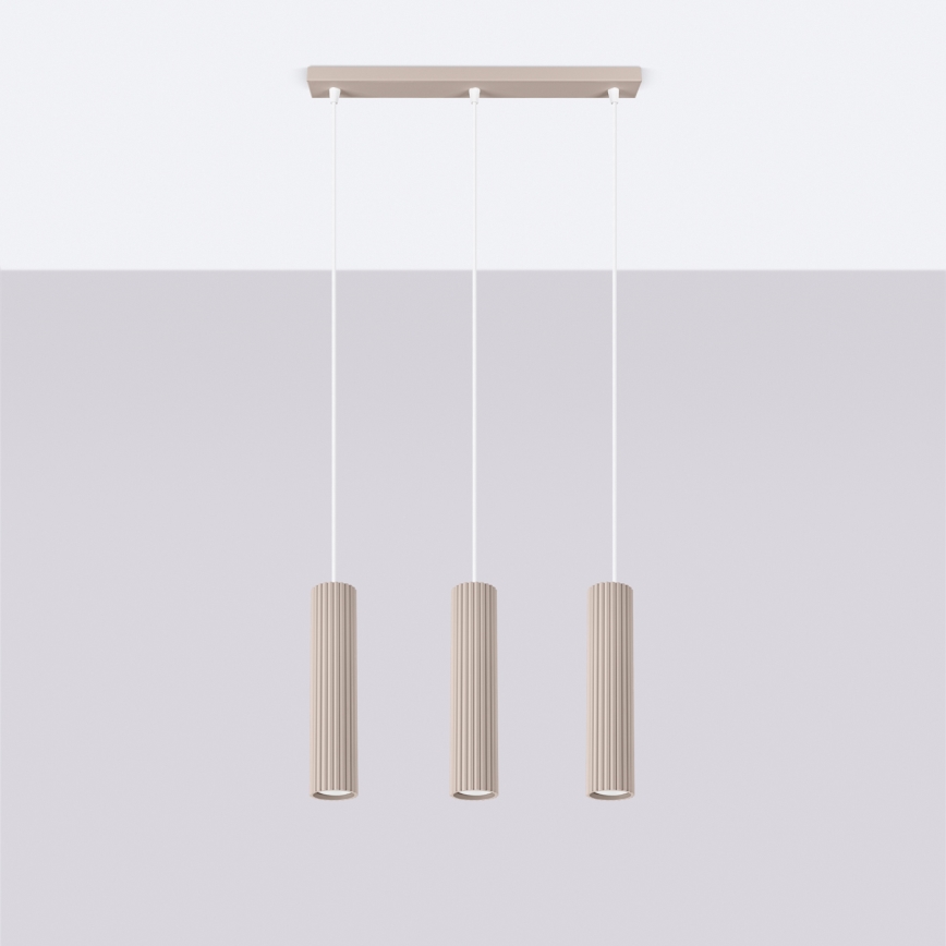Brilagi - Κρεμαστό φωτιστικό οροφής CRESTO 3xGU10/10W/230V taupe