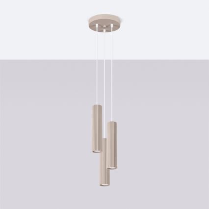 Brilagi - Κρεμαστό φωτιστικό οροφής CRESTO 3xGU10/10W/230V taupe