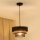 Brilagi - Κρεμαστό φωτιστικό οροφής DAKOTA LUNETA 1xE27/15W/230V διάμετρος 25 cm μαύρο/μπεζ