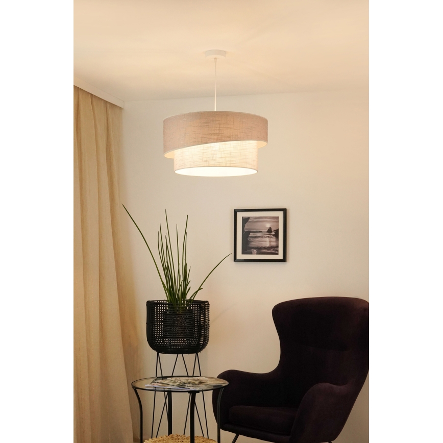 Brilagi - Κρεμαστό φωτιστικό οροφής DOVER SHINE 1xE27/15W/230V διάμετρος 50 cm γκρι/κρεμ