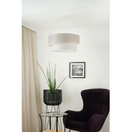 Brilagi - Κρεμαστό φωτιστικό οροφής DOVER SHINE 1xE27/15W/230V διάμετρος 50 cm γκρι/κρεμ