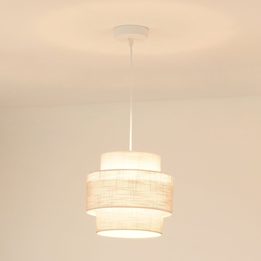 Brilagi - Κρεμαστό φωτιστικό οροφής DOVER SPACE 1xE27/15W/230V διάμετρος 25 cm γκρι/κρεμ