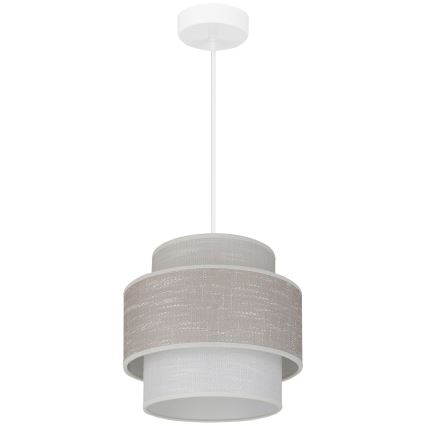 Brilagi - Κρεμαστό φωτιστικό οροφής DOVER SPACE 1xE27/15W/230V διάμετρος 25 cm γκρι/κρεμ