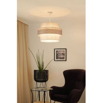 Brilagi - Κρεμαστό φωτιστικό οροφής DOVER SPACE 1xE27/15W/230V διάμετρος 50 cm γκρι/κρεμ