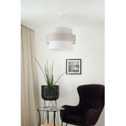 Brilagi - Κρεμαστό φωτιστικό οροφής DOVER SPACE 1xE27/15W/230V διάμετρος 50 cm γκρι/κρεμ