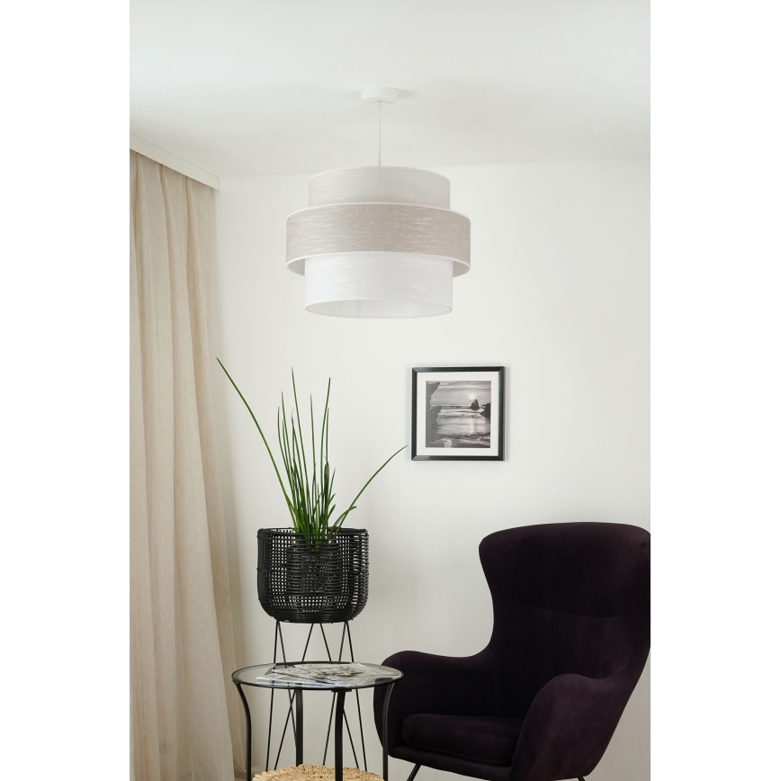 Brilagi - Κρεμαστό φωτιστικό οροφής DOVER SPACE 1xE27/15W/230V διάμετρος 50 cm γκρι/κρεμ