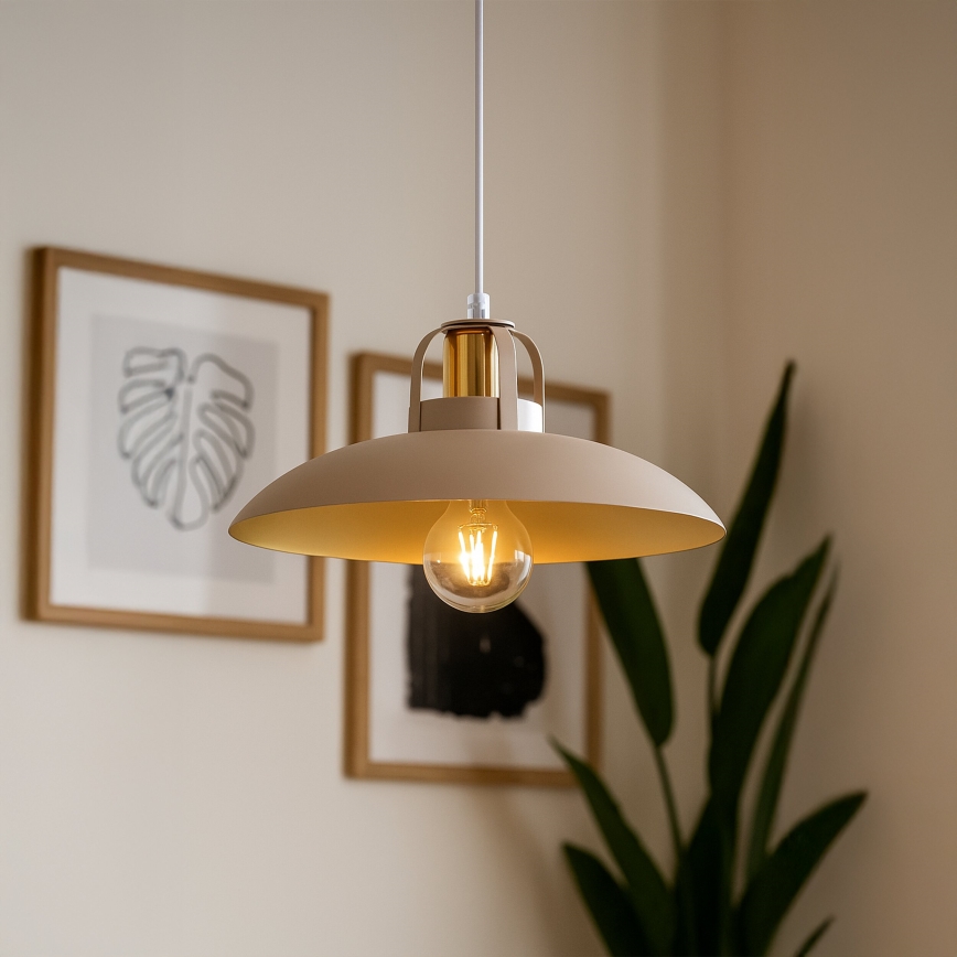 Brilagi - Κρεμαστό φωτιστικό οροφής FLAMENGO 1xE27/60W/230V μπεζ