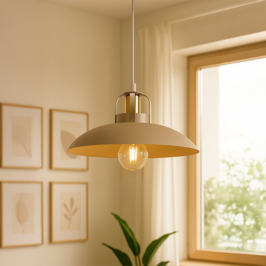 Brilagi - Κρεμαστό φωτιστικό οροφής FLAMENGO 1xE27/60W/230V μπεζ