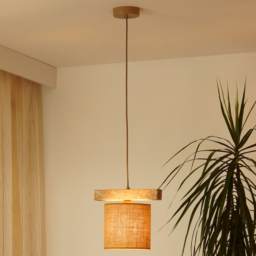 Brilagi - Κρεμαστό φωτιστικό οροφής FOREST 1xE27/15W/230V πεύκο/καφέ