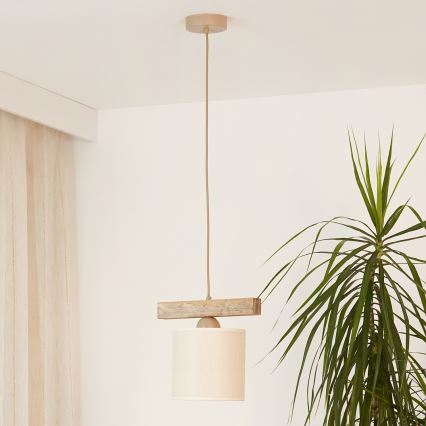 Brilagi - Κρεμαστό φωτιστικό οροφής FOREST 1xE27/15W/230V πεύκο/καφέ/κρεμ