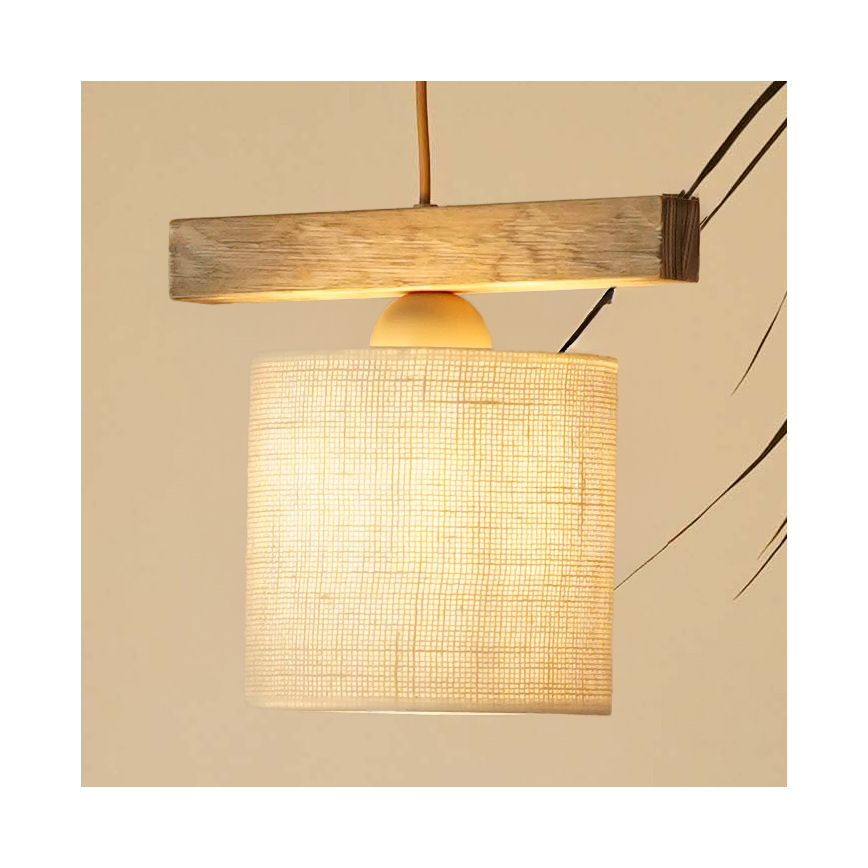 Brilagi - Κρεμαστό φωτιστικό οροφής FOREST 1xE27/15W/230V πεύκο/καφέ/κρεμ