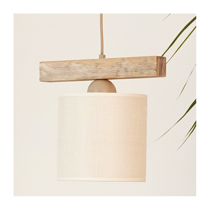 Brilagi - Κρεμαστό φωτιστικό οροφής FOREST 1xE27/15W/230V πεύκο/καφέ/κρεμ