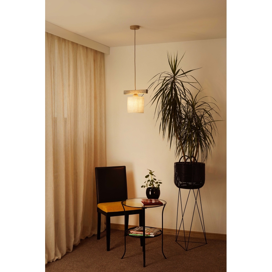 Brilagi - Κρεμαστό φωτιστικό οροφής FOREST 1xE27/15W/230V πεύκο/καφέ/κρεμ