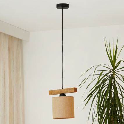 Brilagi - Κρεμαστό φωτιστικό οροφής FOREST 1xE27/15W/230V πεύκο/καφέ/μαύρο