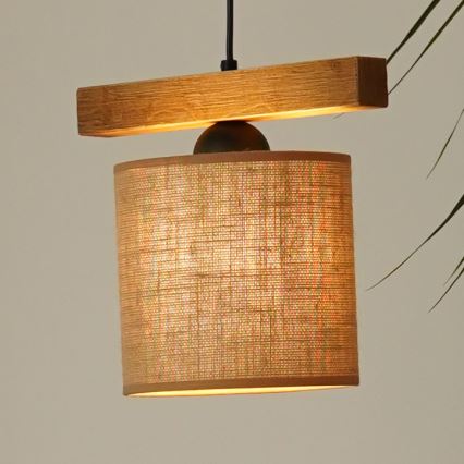 Brilagi - Κρεμαστό φωτιστικό οροφής FOREST 1xE27/15W/230V πεύκο/καφέ/μαύρο