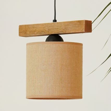Brilagi - Κρεμαστό φωτιστικό οροφής FOREST 1xE27/15W/230V πεύκο/καφέ/μαύρο