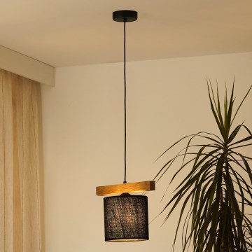 Brilagi - Κρεμαστό φωτιστικό οροφής FOREST 1xE27/15W/230V πεύκο/μαύρο