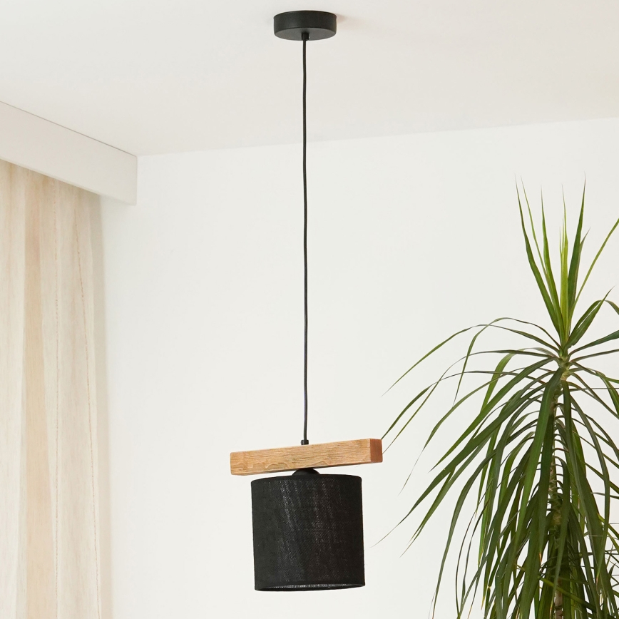 Brilagi - Κρεμαστό φωτιστικό οροφής FOREST 1xE27/15W/230V πεύκο/μαύρο