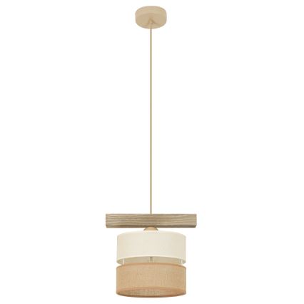 Brilagi - Κρεμαστό φωτιστικό οροφής FOREST 1xE27/15W/230V πεύκο/μπεζ/κρεμ