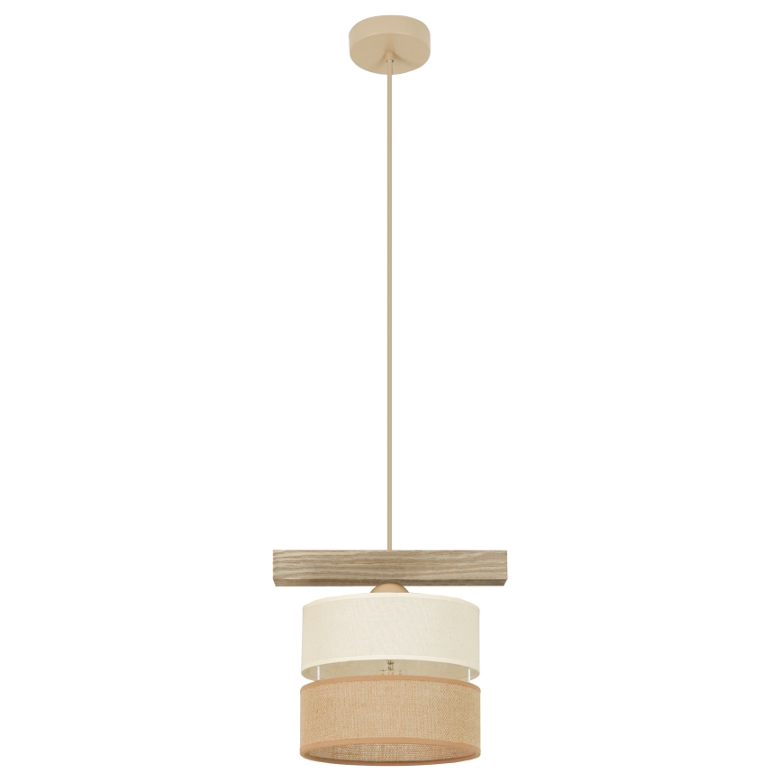 Brilagi - Κρεμαστό φωτιστικό οροφής FOREST 1xE27/15W/230V πεύκο/μπεζ/κρεμ